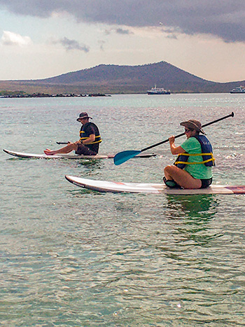 sport paddle board Elite Catamaran cruise to Galapagos