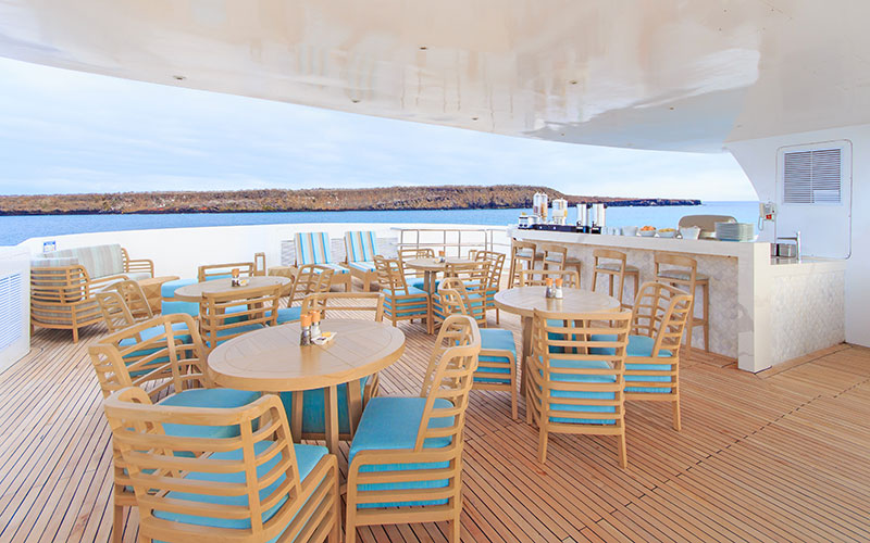 interior area dining room Endemic Catamaran cruise to Galapagos