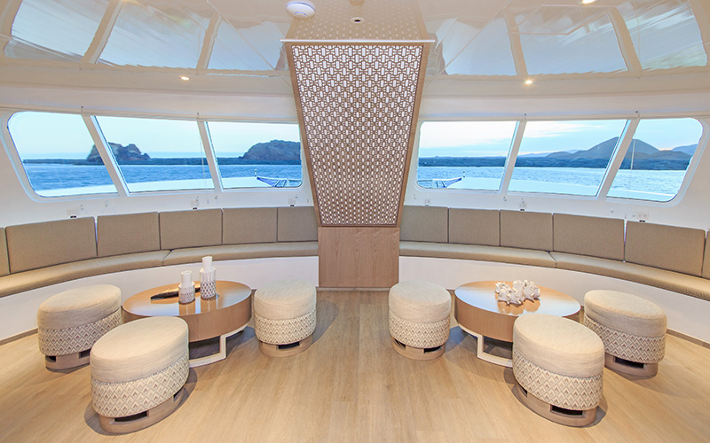 interior area dining room Endemic Catamaran cruise to Galapagos