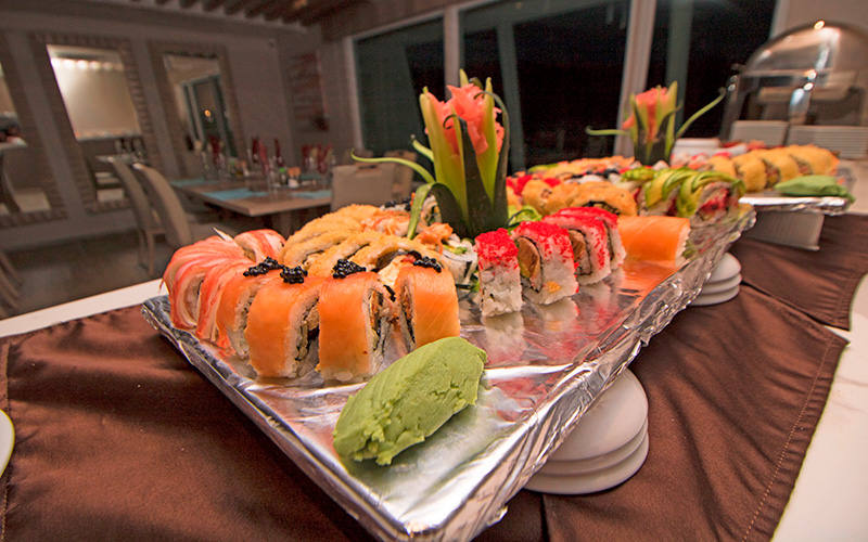 food sushi cuisine in the Endemic Catamaran cruise to Galapagos