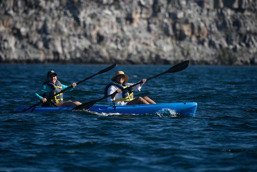 kayak - activities in galapagos, cruise in Galaxy Diver Yacht