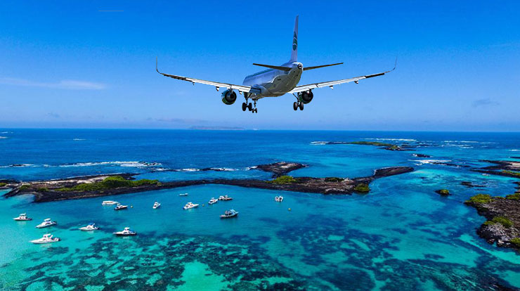 airplane from Galapagos Islands