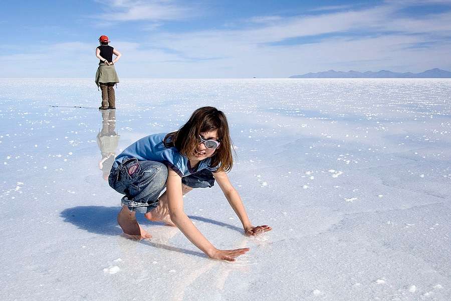 Uyuni salt flats in Bolivia