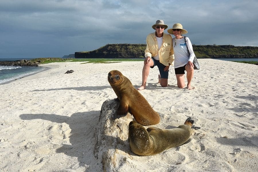 Senior travelers in the Galapagos Islands